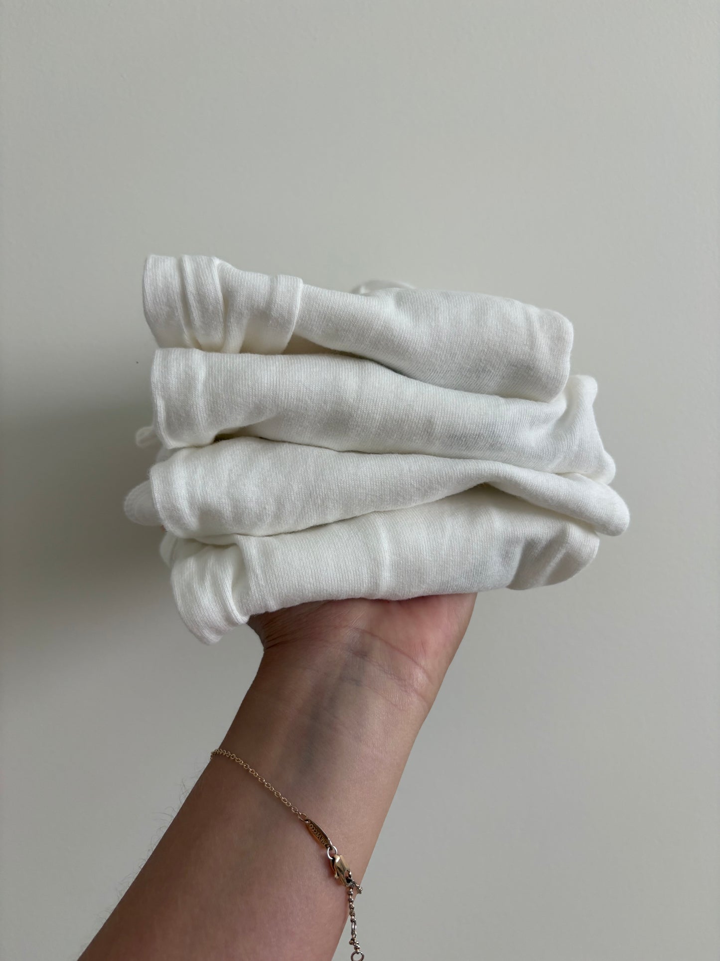 Romper | 4-Pack | White | Newborn