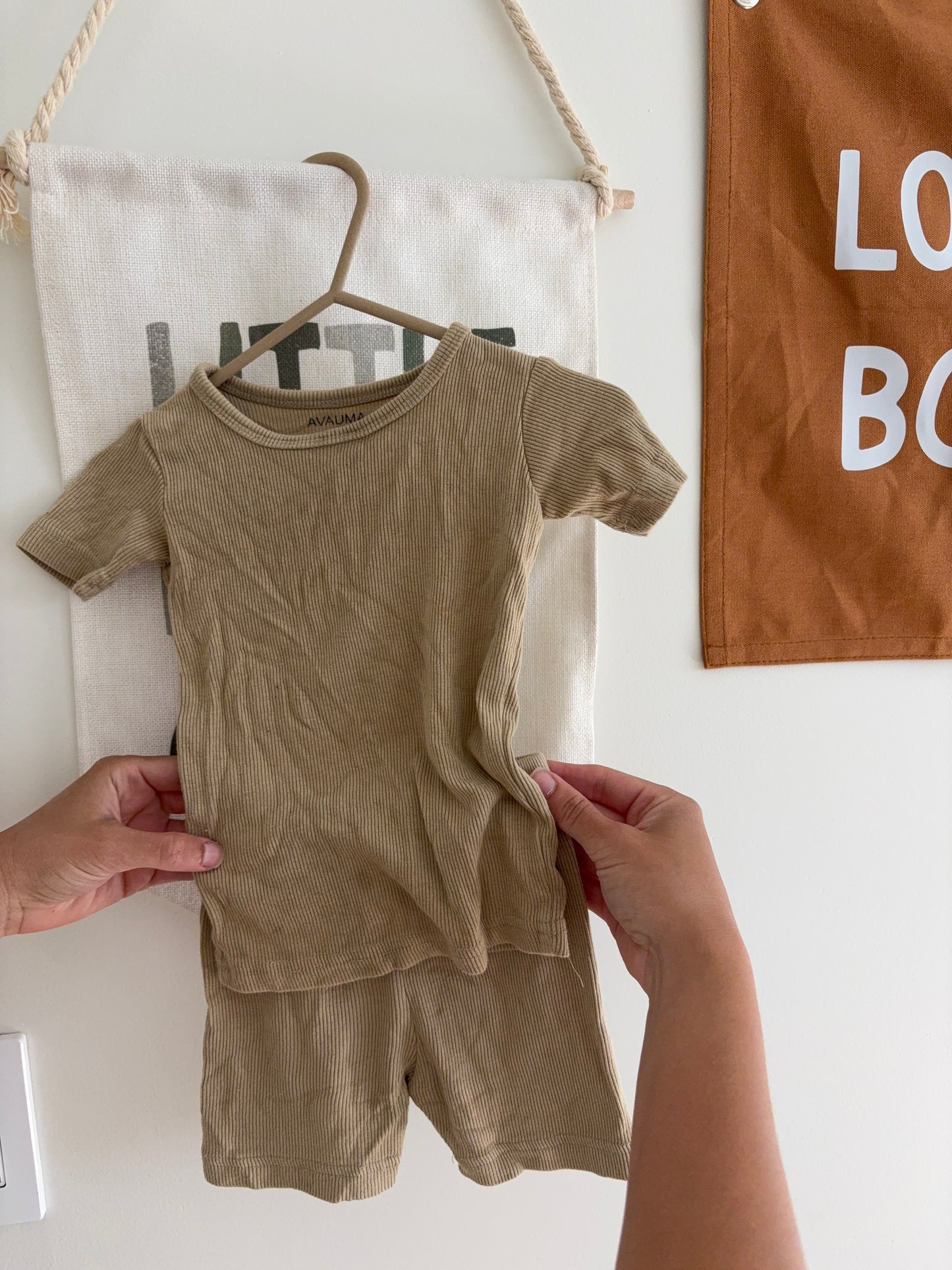 Top + Bottom Set | Sage Green | 9-12M