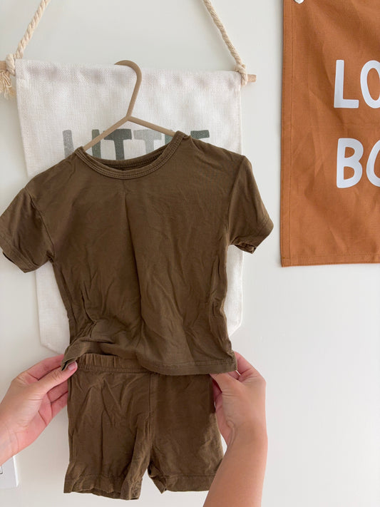 Top + Bottom Set | Olive | 3-6M