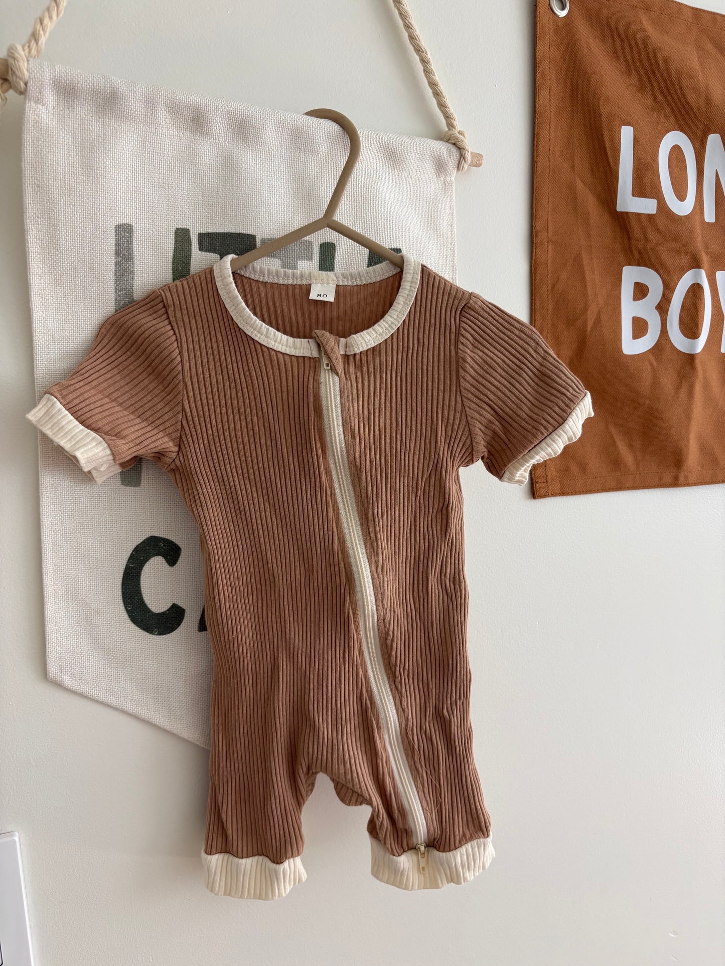Romper | Tan Beige | 9-12M