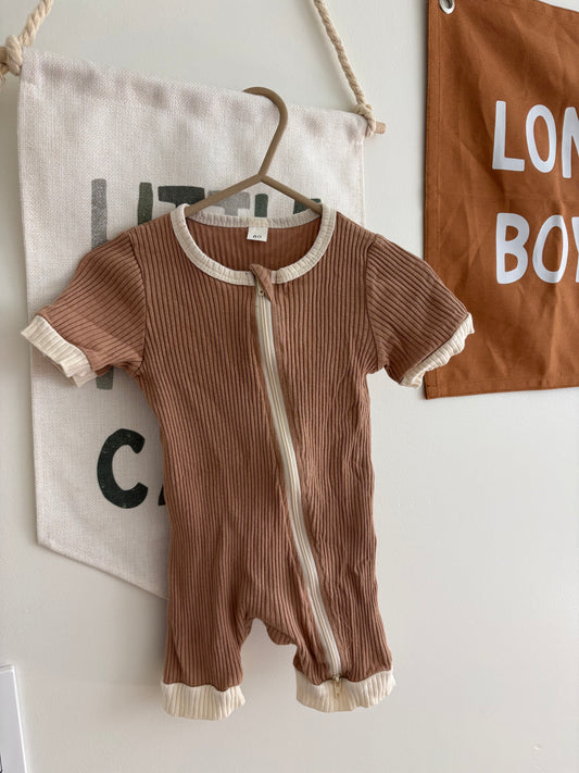 Romper | Tan Beige | 9-12M