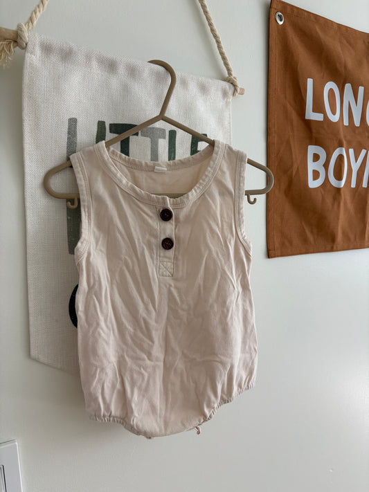 Romper | Off-White | 9-12M
