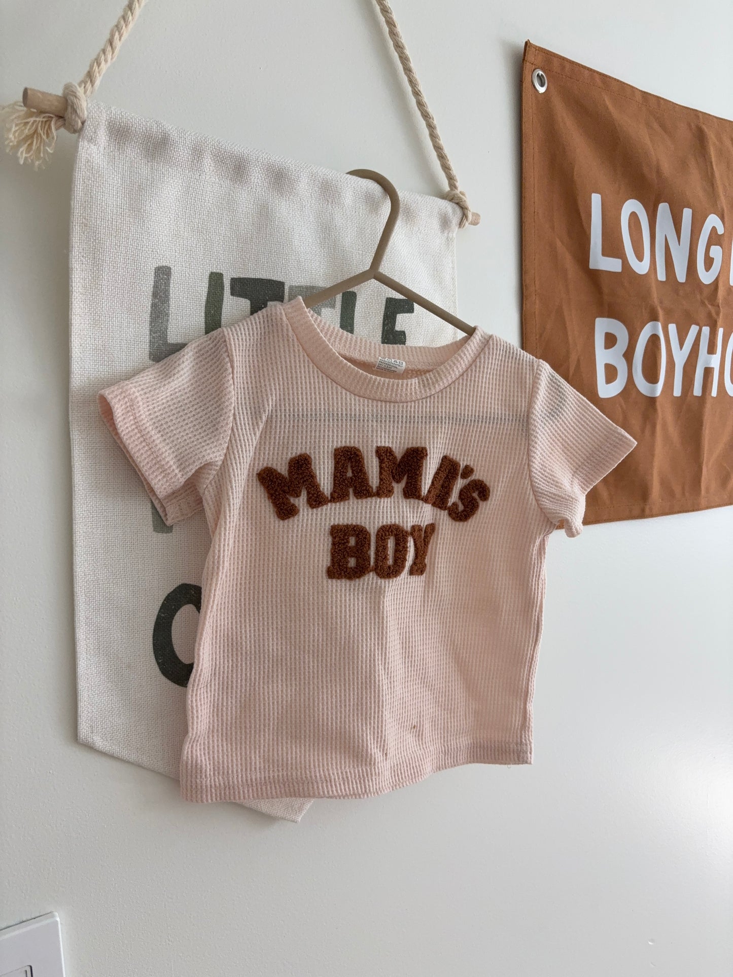 T-Shirt | Mama's Boy Beige | 12-18M