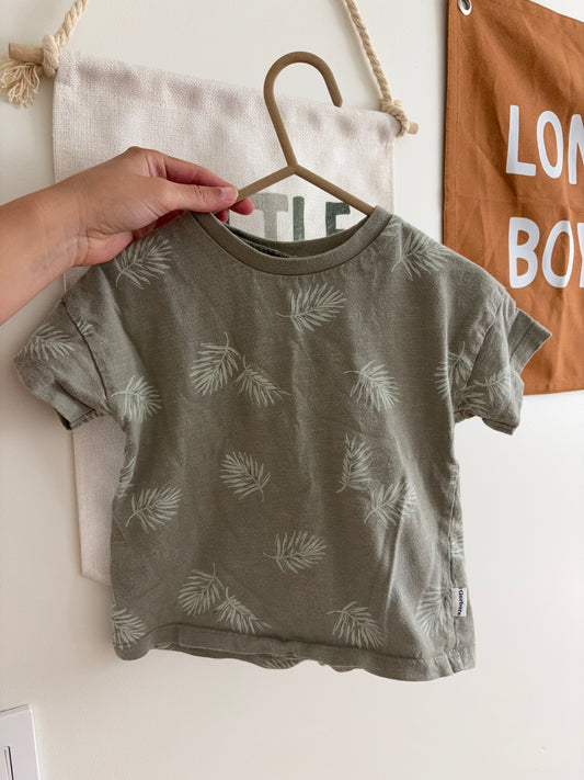 T-Shirt | Sage Green Palms | 18-24M