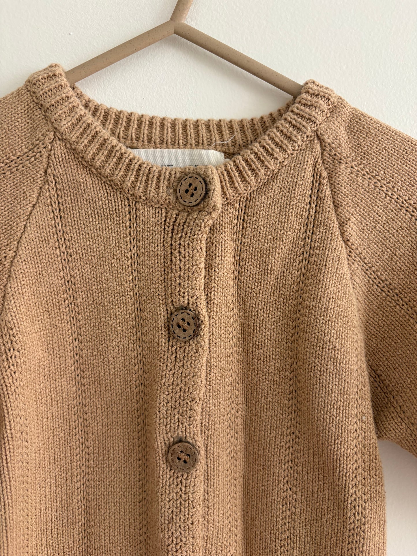 Knit Romper | Tan | 18-24M