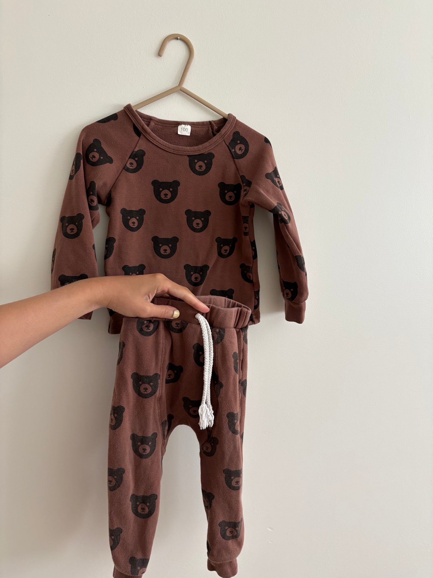 Top + Pants Set | Bears Brown | 18-24M