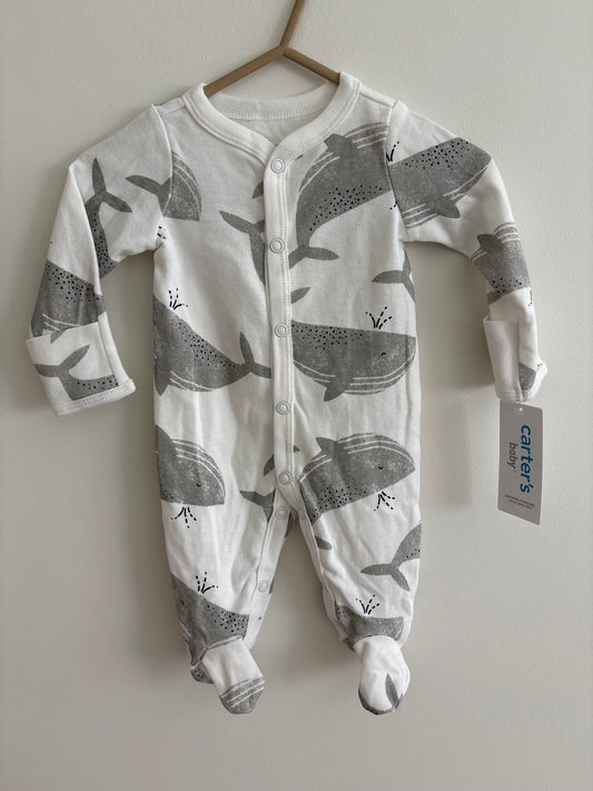 Cotton PJ | Grey Whales | Newborn | NEW