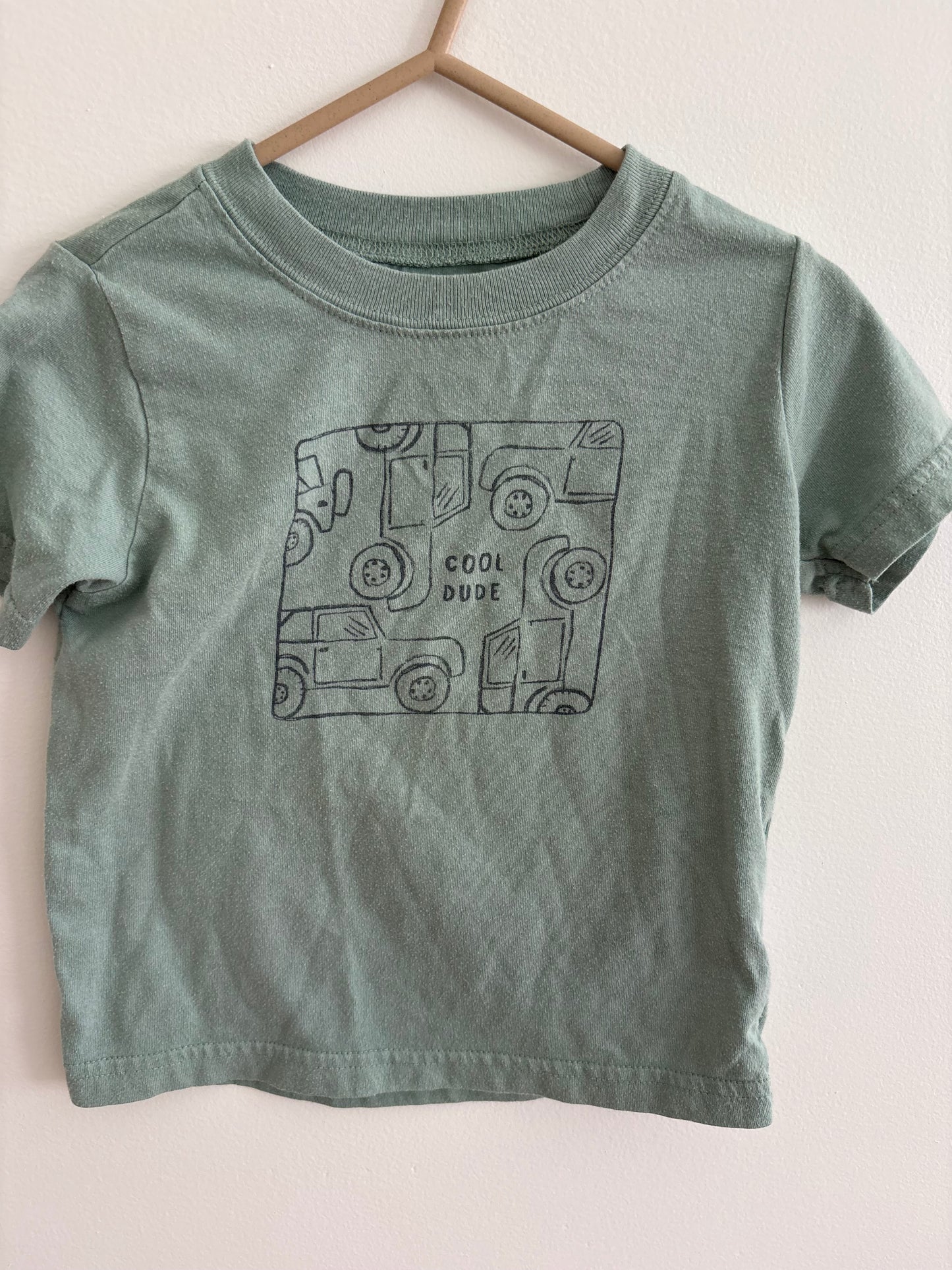 T-Shirt | 3-Pack | Stripe Green Beige | 2T