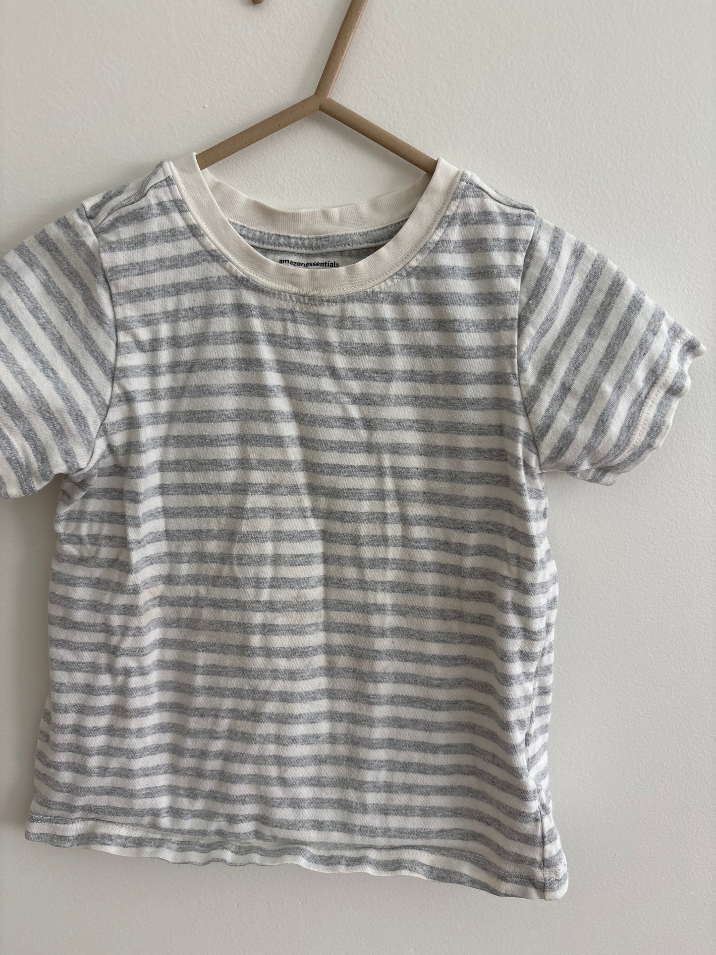 T-Shirt | 3-Pack | Stripe Green Beige | 2T