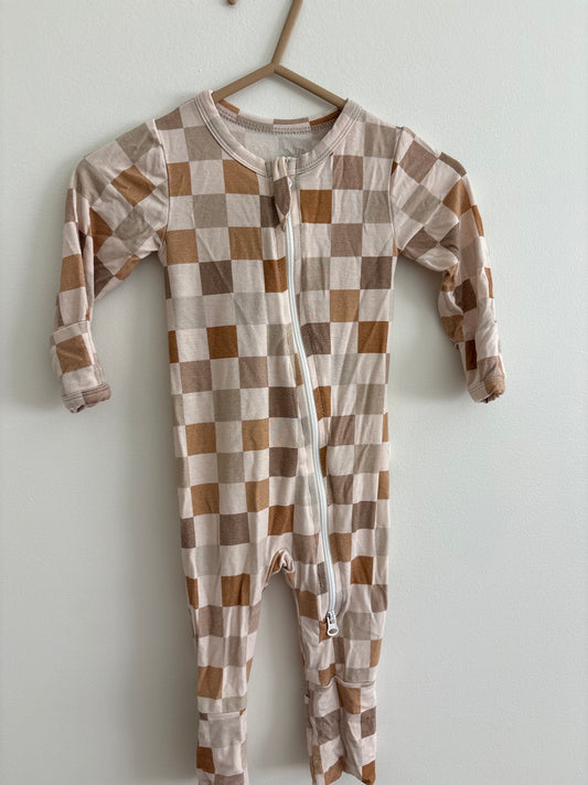 Bamboo PJ | Checkered | 3-6M