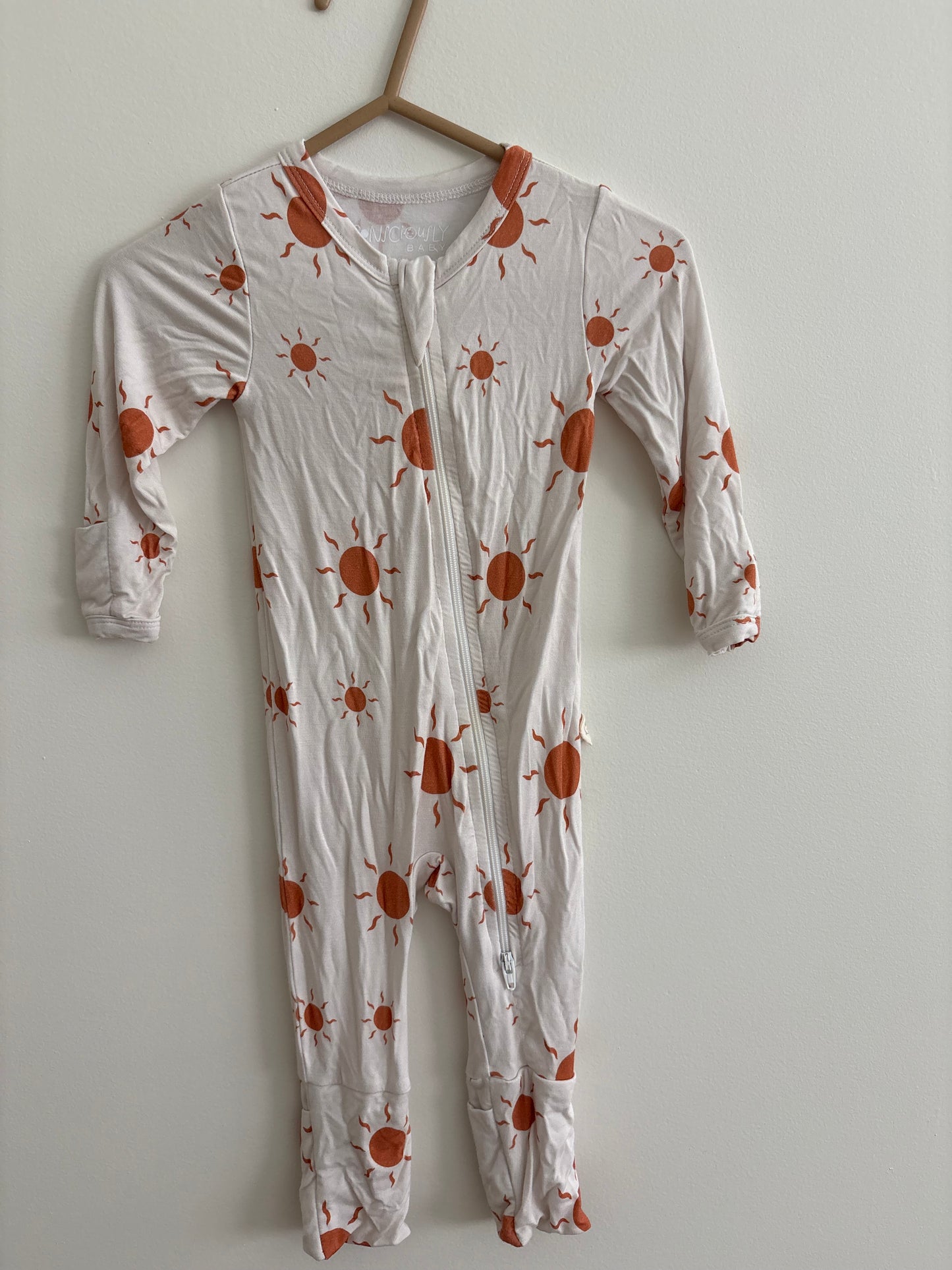 Bamboo PJ | White Sun Pattern | 3-6M