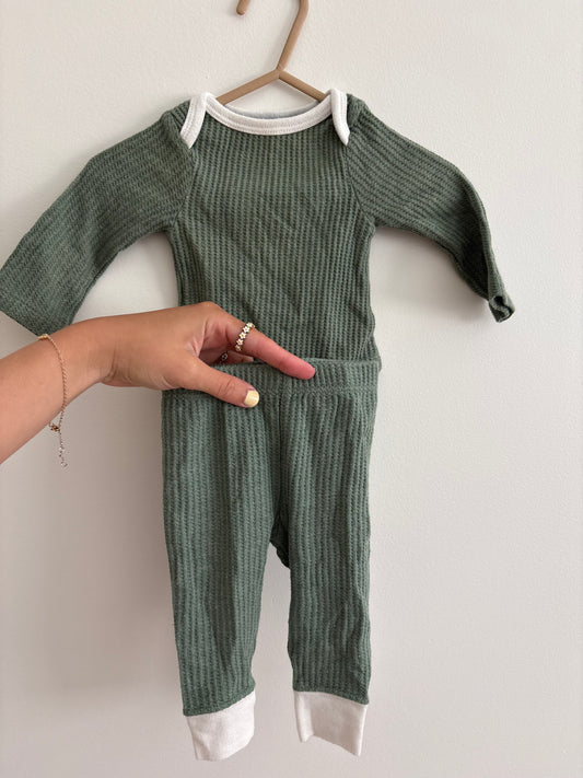 Top + Pants Set | Olive Green | Newborn