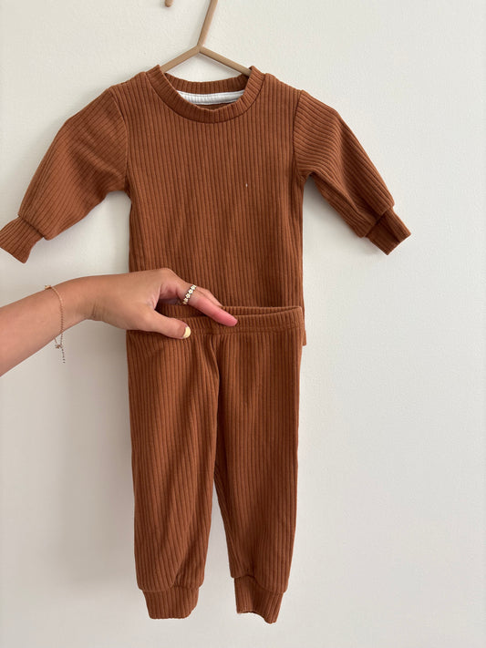 Top + Pants Set | Tan | 3-6M