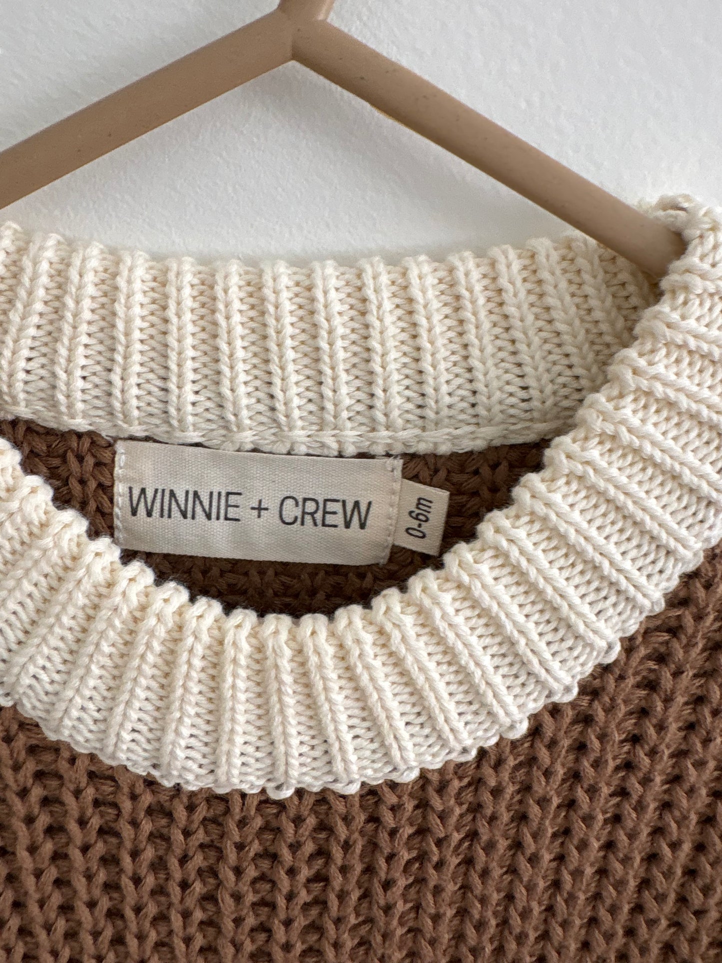 Knit Sweater | Brown Beige | 0-6M