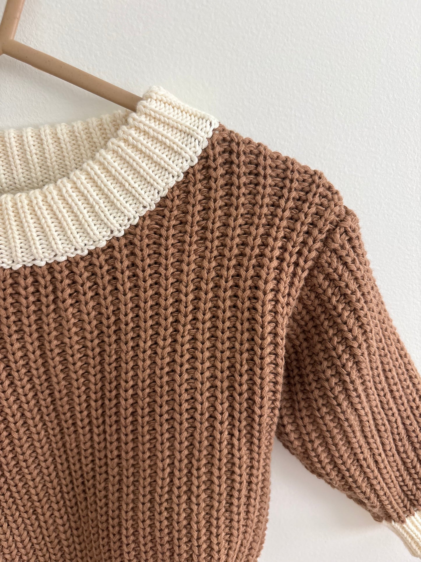 Knit Sweater | Brown Beige | 0-6M