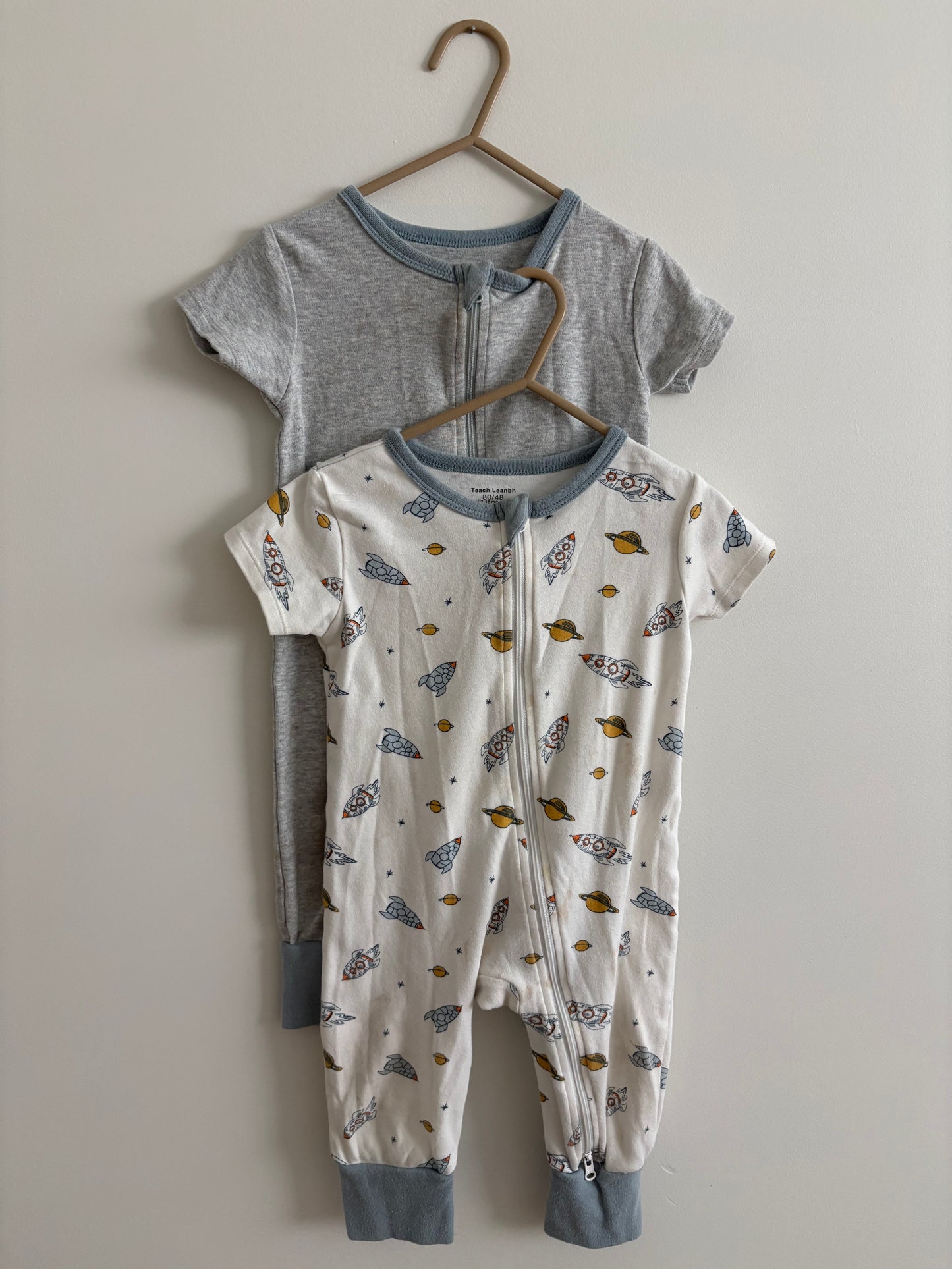 Romper | 2-Pack | Grey & Space | 12-18M