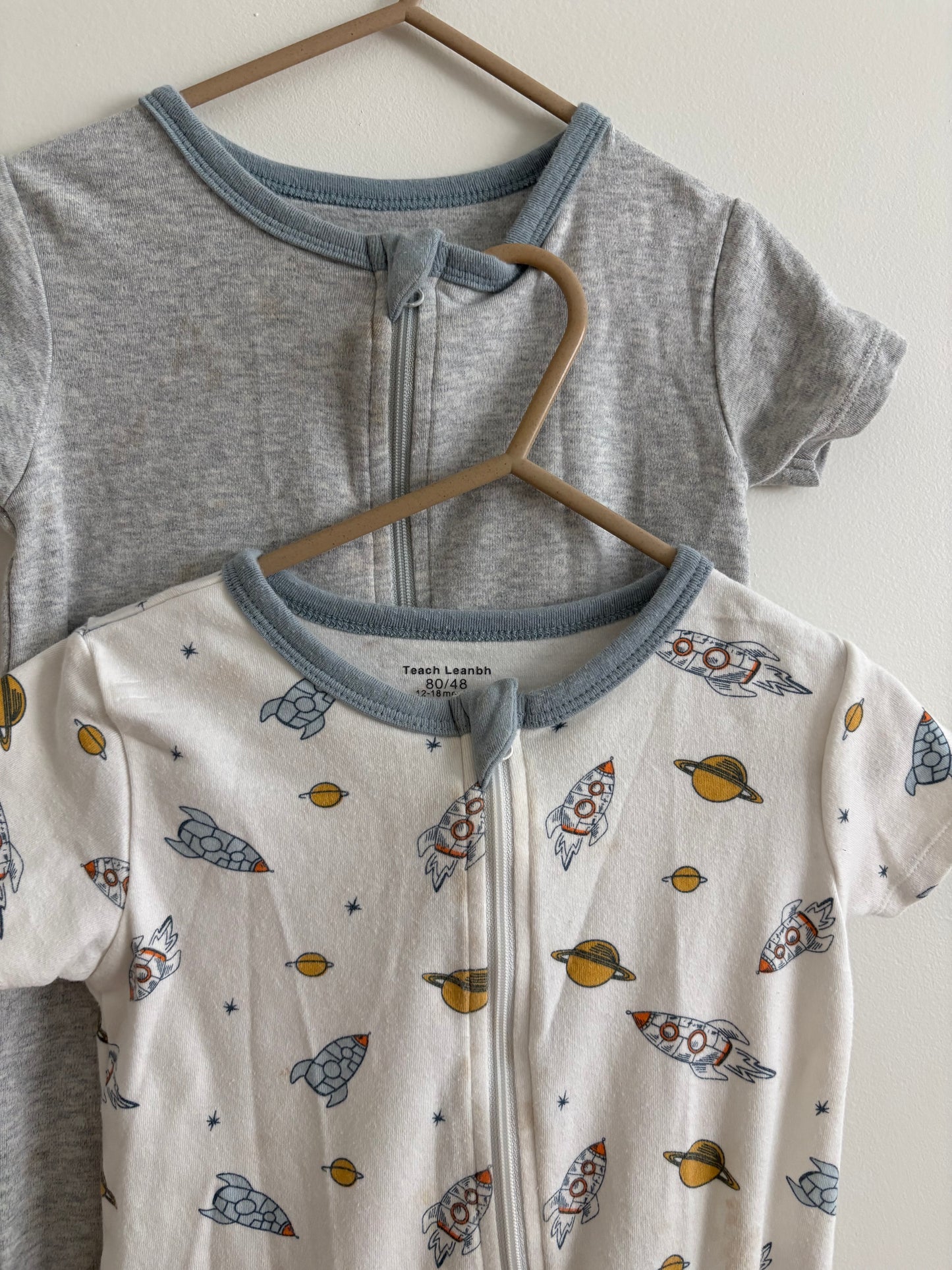Romper | 2-Pack | Grey & Space | 12-18M