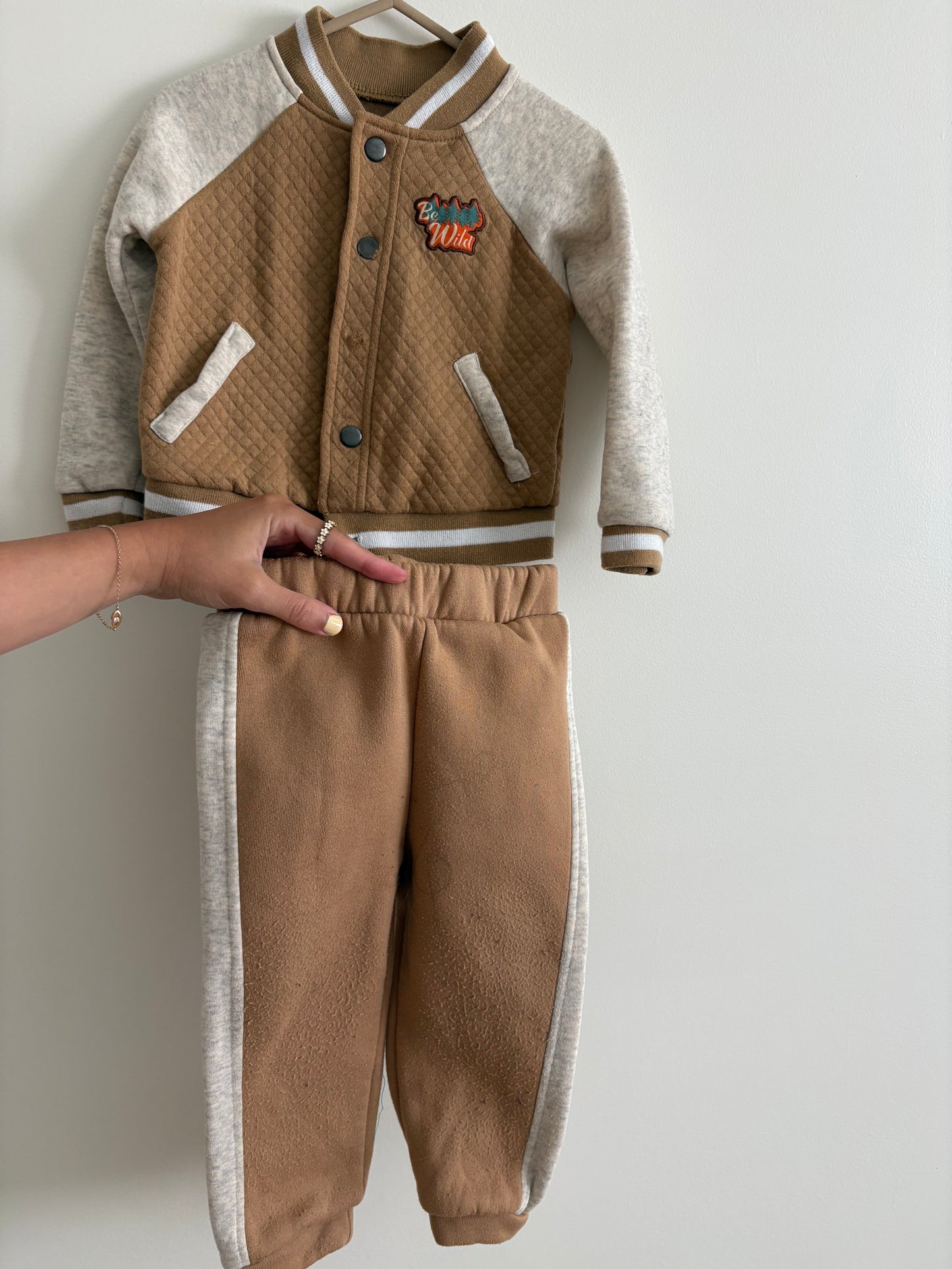 Sweater + Pants Set | Tan Beige | 18-24M